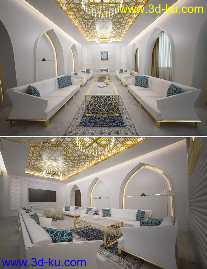 Arabic Living Room模型的图片1