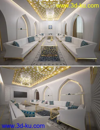 3D打印模型Arabic Living Room的图片