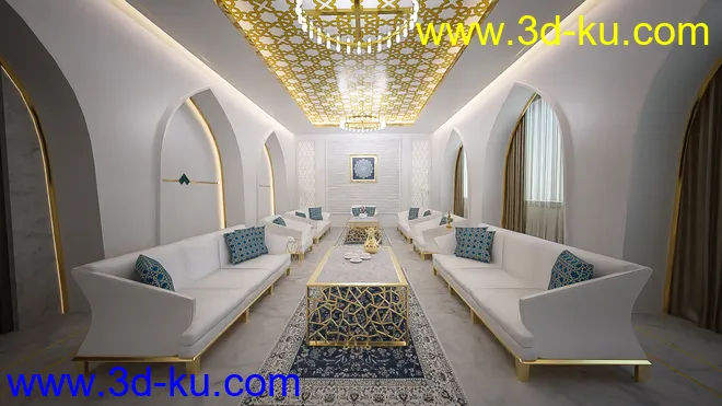 Arabic Living Room模型的图片2