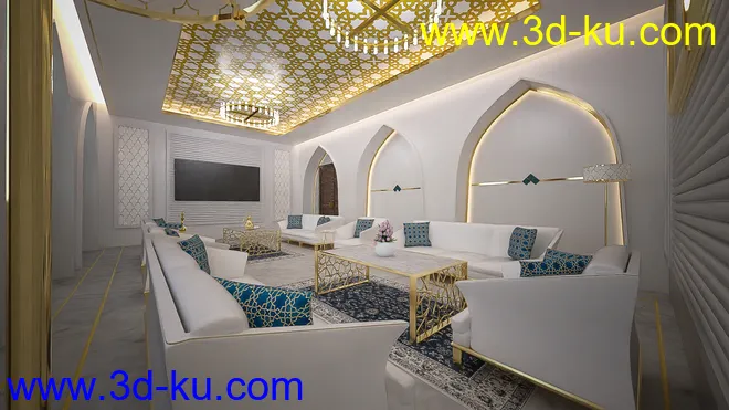 Arabic Living Room模型的图片3