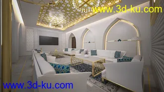 3D打印模型Arabic Living Room的图片