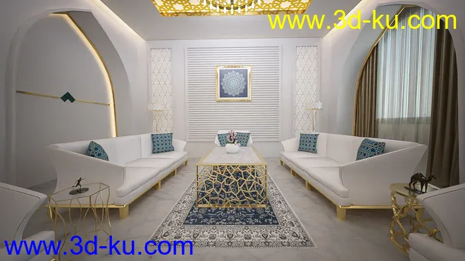 Arabic Living Room模型的图片4