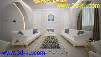 3D打印模型Arabic Living Room的图片