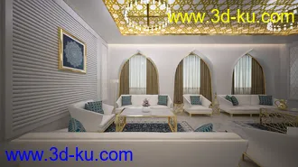 3D打印模型Arabic Living Room的图片