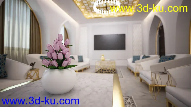 Arabic Living Room模型的图片8