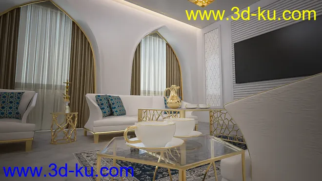Arabic Living Room模型的图片9