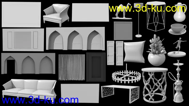 Arabic Living Room模型的图片11