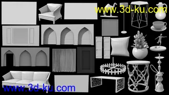 3D打印模型Arabic Living Room的图片