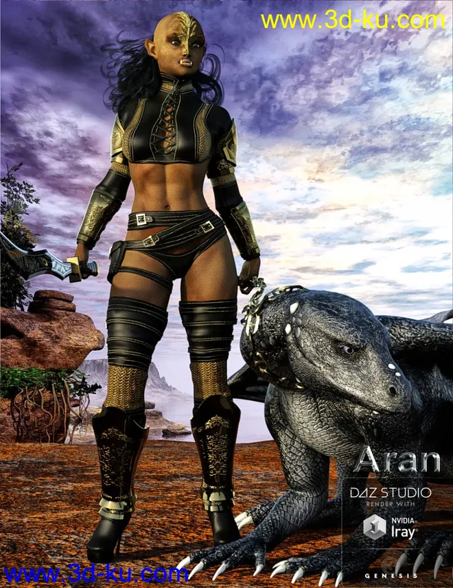 Aran for Genesis 3 Female模型的图片1