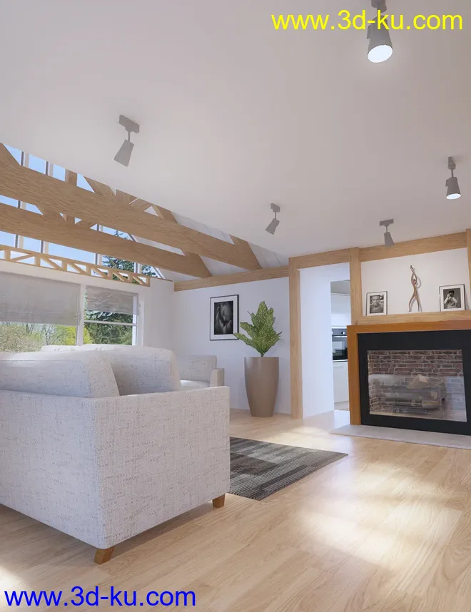 Architect Living Room模型的图片1