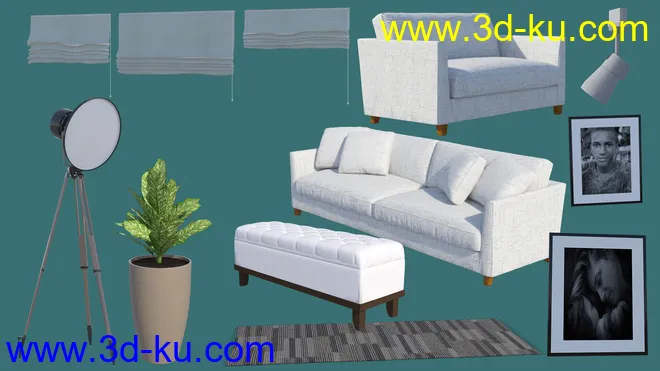 Architect Living Room模型的图片9