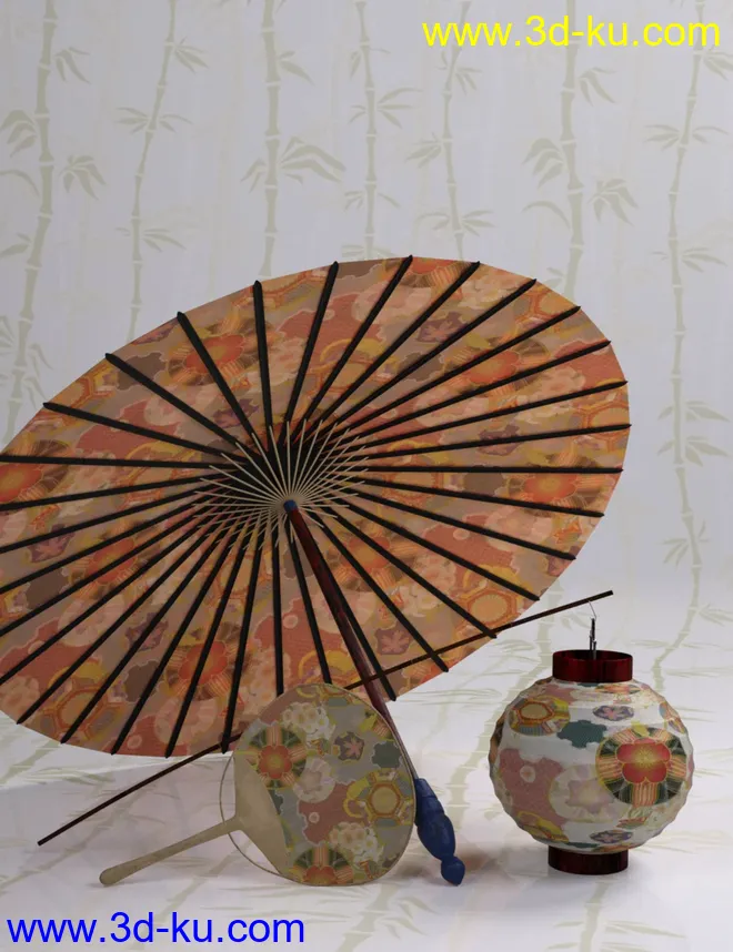 Asian Accessories for Genesis 8 Female模型的图片1