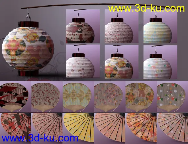 Asian Accessories for Genesis 8 Female模型的图片2