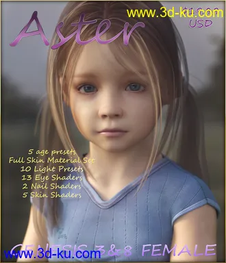 3D打印模型Aster for Genesis 3 and 8 Female的图片