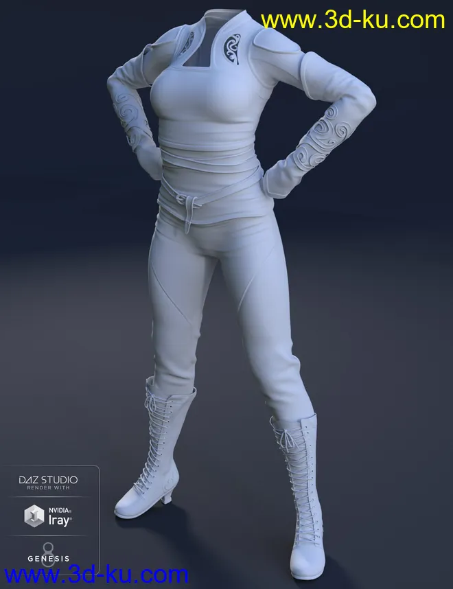 Asteris Outfit for Genesis 8 Female(s)模型的图片2