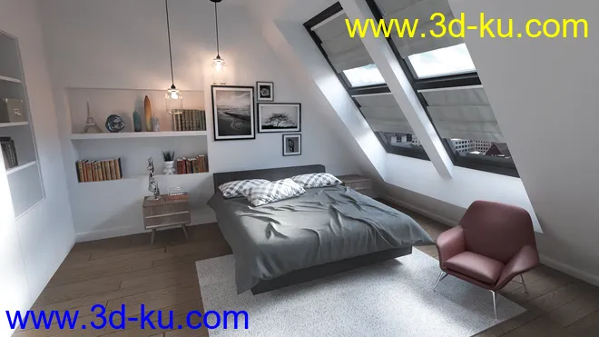 Attic Bedroom模型的图片2
