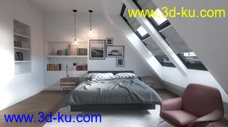 3D打印模型Attic Bedroom的图片