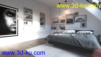 3D打印模型Attic Bedroom的图片
