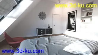 3D打印模型Attic Bedroom的图片