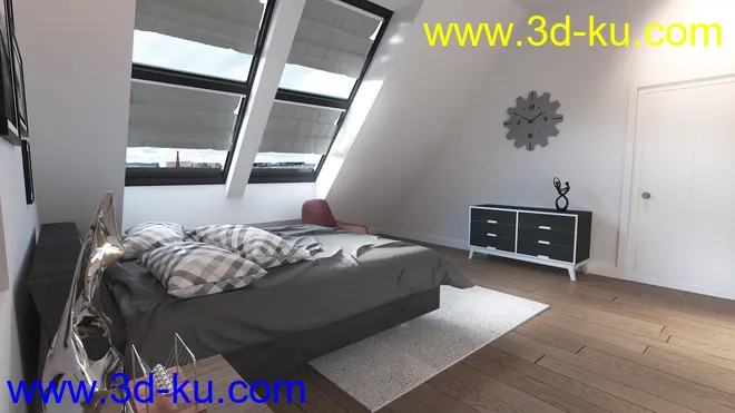 Attic Bedroom模型的图片6