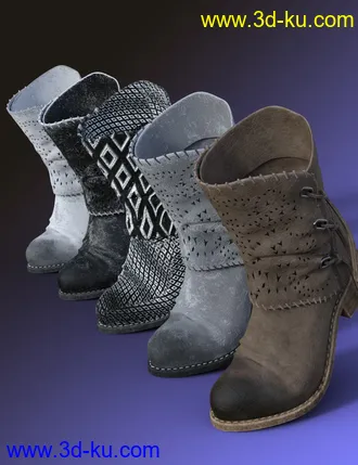 3D打印模型Bambino Range Boots and Jeans for Genesis 8 Female(s)的图片