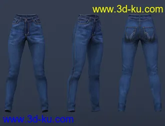3D打印模型Bambino Range Boots and Jeans for Genesis 8 Female(s)的图片