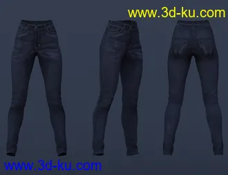3D打印模型Bambino Range Boots and Jeans for Genesis 8 Female(s)的图片