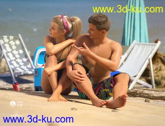 3D打印模型Beach Party Poses for Genesis 8的图片