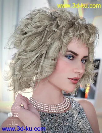 3D打印模型BeDazzle Hair for Genesis 8 Female(s)的图片