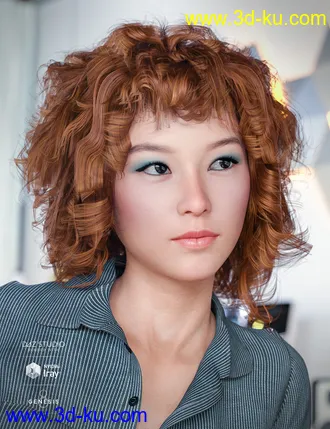 3D打印模型BeDazzle Hair for Genesis 8 Female(s)的图片