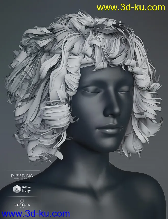 BeDazzle Hair for Genesis 8 Female(s)模型的图片6