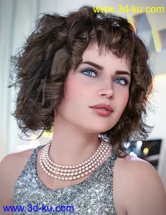 3D打印模型BeDazzle Hair for Genesis 8 Female(s)的图片