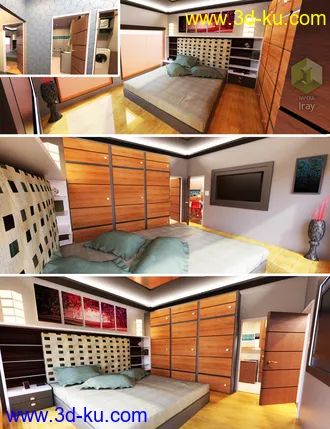 3D打印模型Bedroom Area Set 1的图片