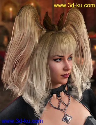 3D打印模型Belfry Hair for Genesis 8 Female(s)的图片