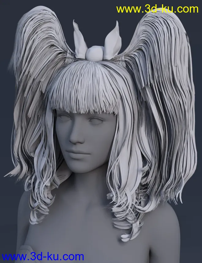 Belfry Hair for Genesis 8 Female(s)模型的图片6