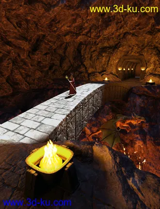 3D打印模型Beneath Fire Mountain的图片