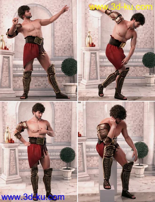Between Gods Poses for Genesis 8 Male模型的图片2
