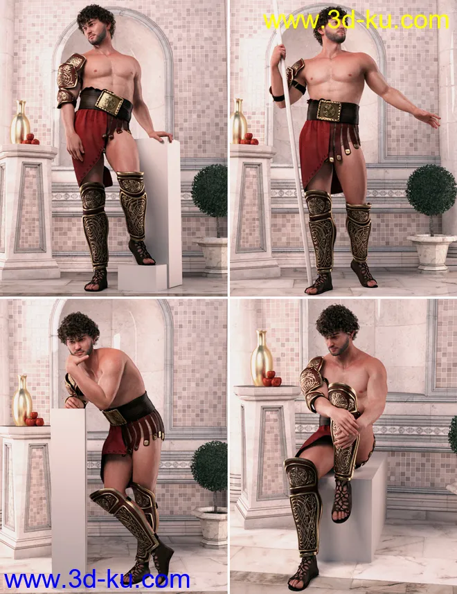 Between Gods Poses for Genesis 8 Male模型的图片4