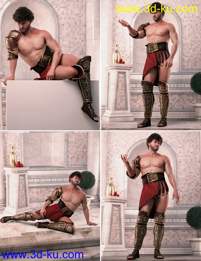 Between Gods Poses for Genesis 8 Male模型的图片6