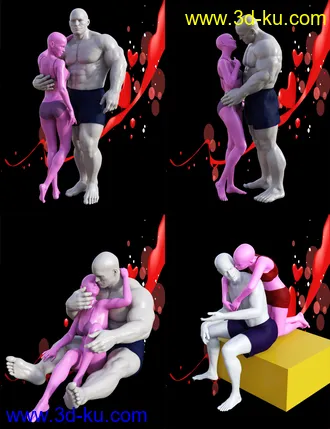 3D打印模型Big Love Poses for Genesis 8的图片