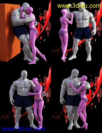 3D打印模型Big Love Poses for Genesis 8的图片