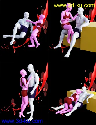 3D打印模型Big Love Poses for Genesis 8的图片