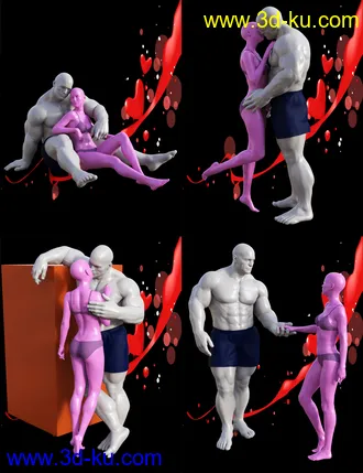 3D打印模型Big Love Poses for Genesis 8的图片