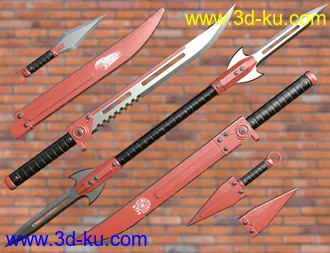 3D打印模型Blade Weapons 2 for Genesis 3 and 8的图片