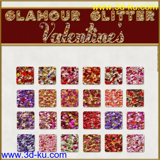 BLING! GLAMOUR GLITTER-Valentine's Layer Styles模型的图片1