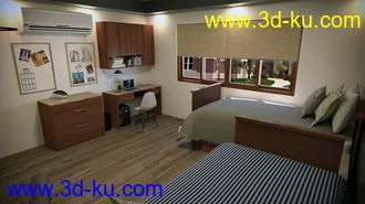 3D打印模型Boys Dorm Room的图片
