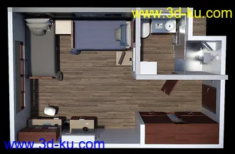 3D打印模型Boys Dorm Room的图片