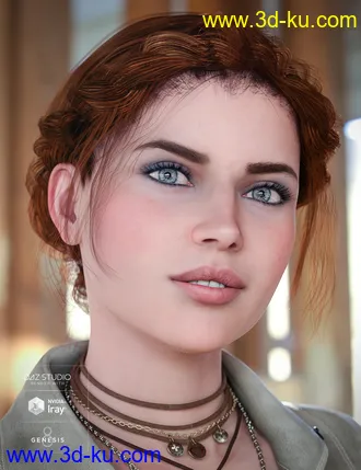 3D打印模型Braided Band Hair for Genesis 8 Female(s)的图片