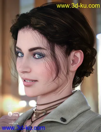 3D打印模型Braided Band Hair for Genesis 8 Female(s)的图片
