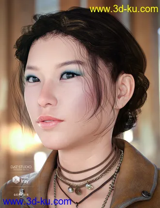 3D打印模型Braided Band Hair for Genesis 8 Female(s)的图片